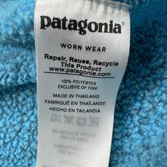 Patagonia Women's Quarter Zip Better Sweater Turquoise Blue Size Medium - Picture 6 of 8